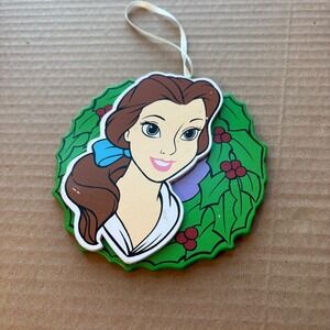 Vintage DISNEY Kurt S Adler Beauty & the Beast Belle Wooden Christmas Ornament